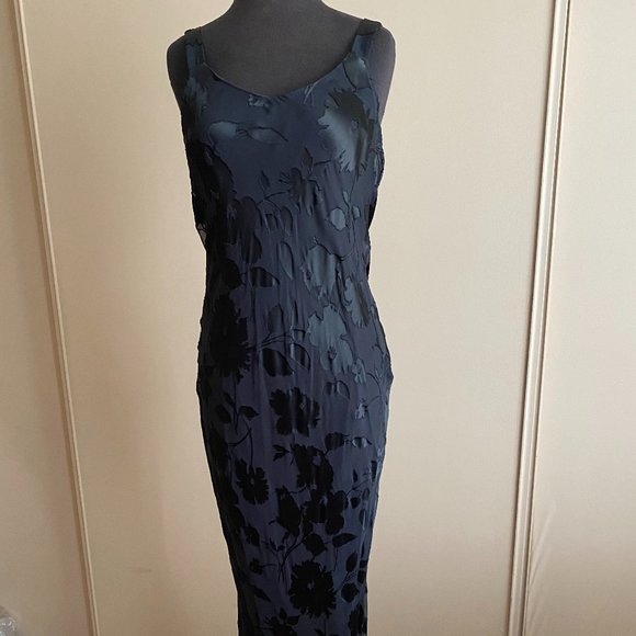 NWT LONG BLK SILK DRESS W/JACKET S - Picture 3 of 10